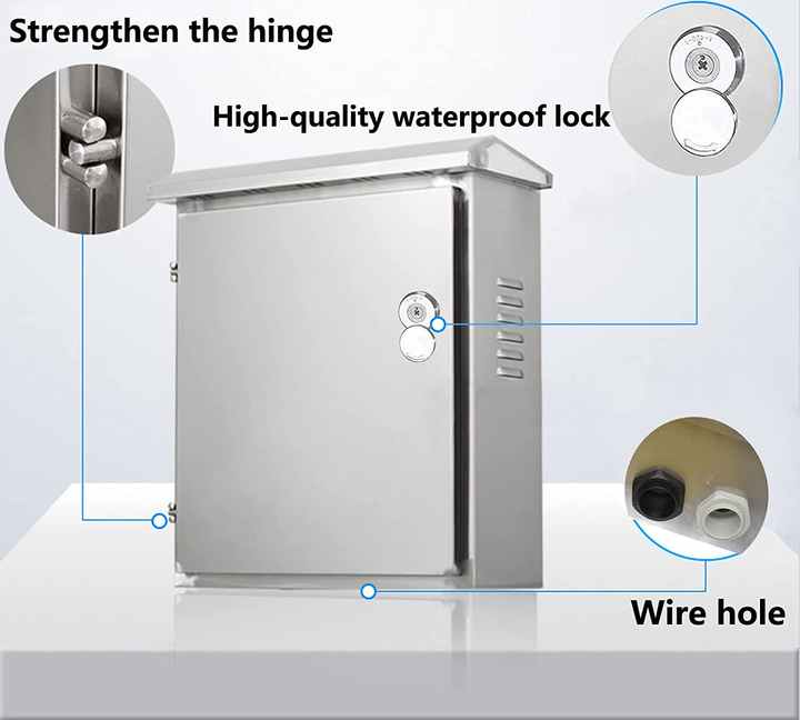 屋外ステンレス鋼電気耐候性エンクロージャボックスプロジェクトボックスキャビネット